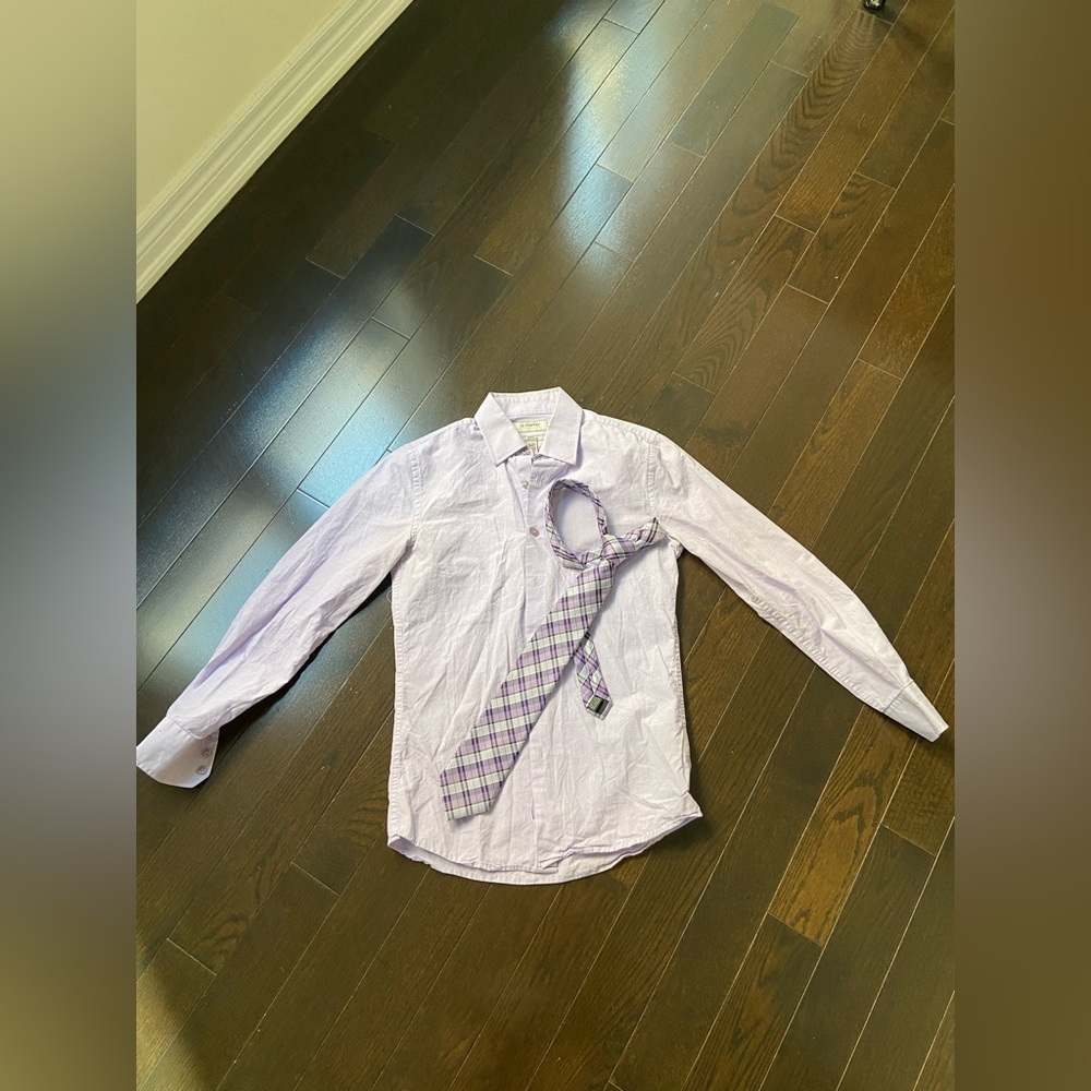 Le Chateau Men Dress Shirt and Tie